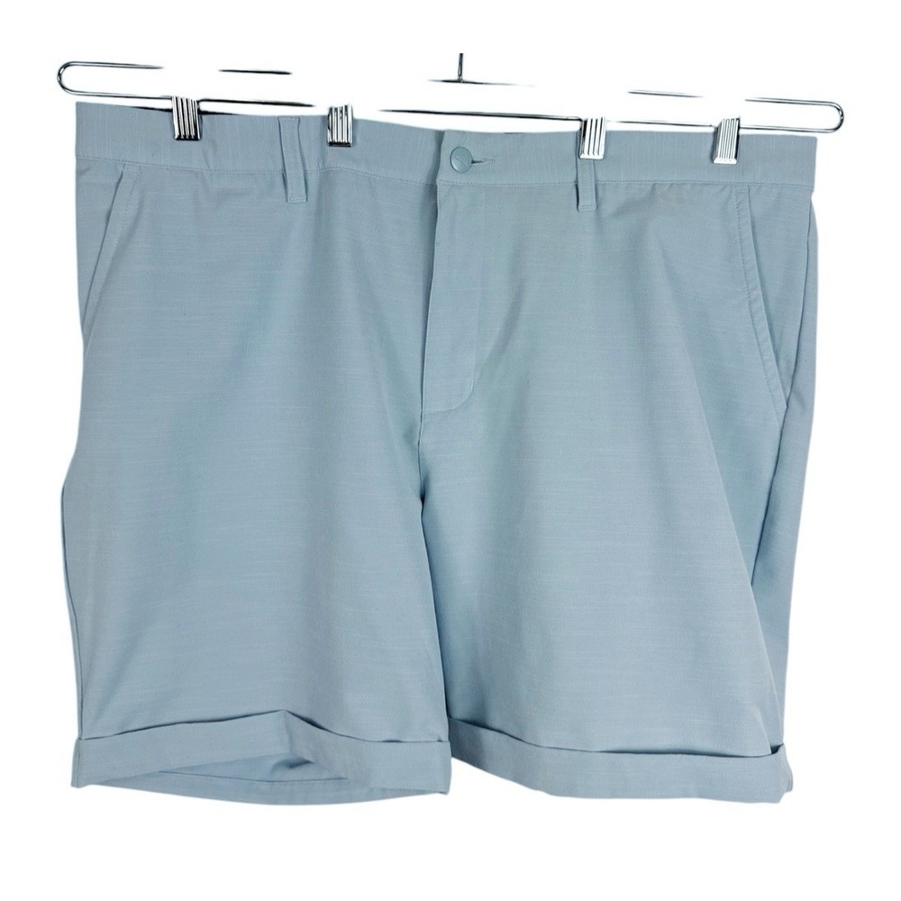 Adidas Men's 40 Golf Shorts Cuffed Blue Inseam‎ 7.25" EUC Light Stretch
